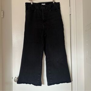 Good American Black Wideleg Jeans